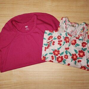 Unbranded Girls Pink Floral Tank Top Bundle 10-12